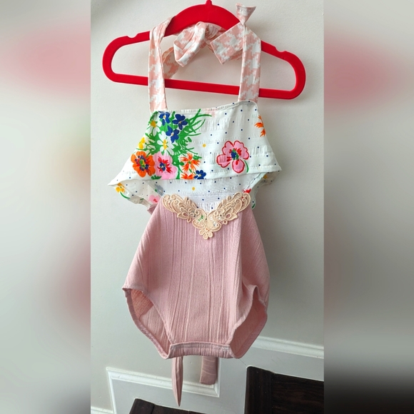 Toddler Floral Romper Bodysuit - Picture 1 of 3